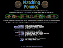 Tablet Screenshot of matchingpennies.com
